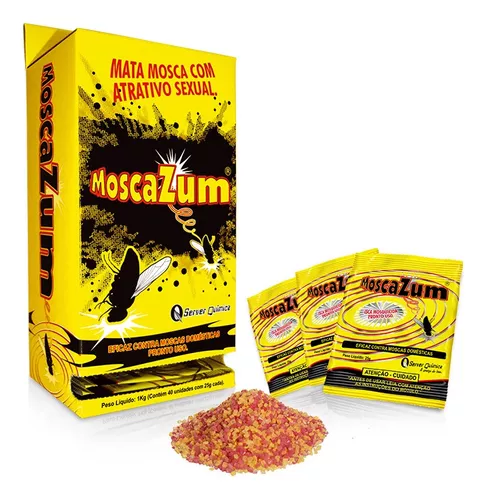 Kit Com 3 Sachês Isca Anti Mosca Moscazum Server Química