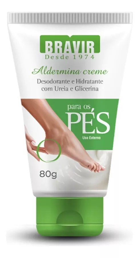 Aldermina Creme Hidratante Para Os Pés Bravir 80g