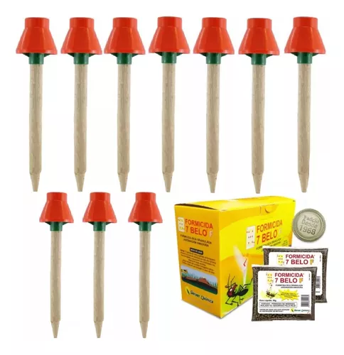 Anti Formigas Cortadeira 7 Belo 500g + 10 Portas Isca Estaca