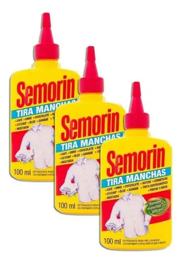 3 Semorin Tira Manchas 100 Ml- Original - Café Baton Caneta