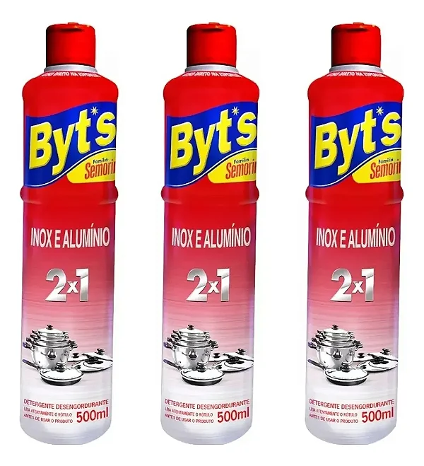 Byts Limpa Inox E Alumínio Semorin 3un 500 Ml