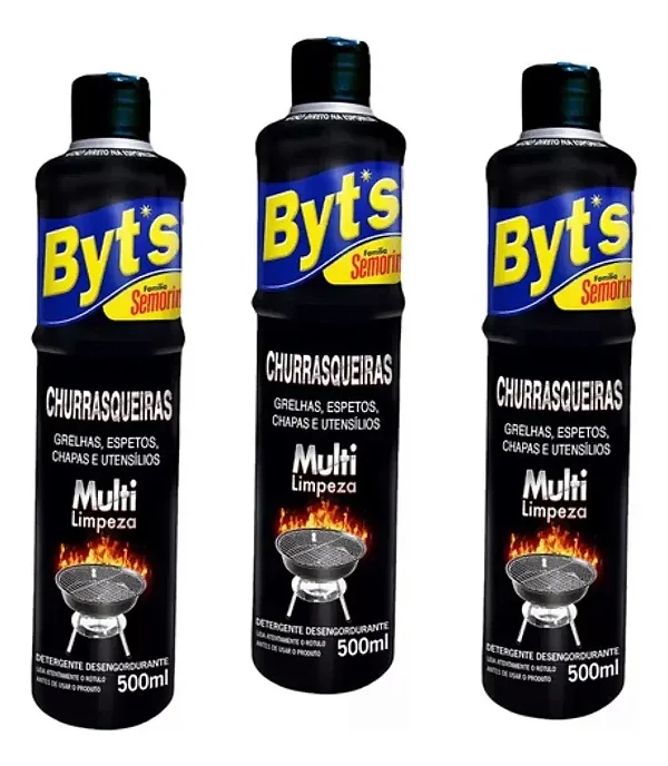 Byts Limpa Churrasqueira Tradicional 3un 500ml