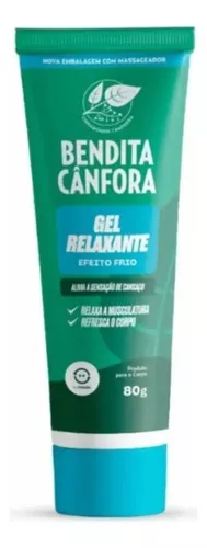 Bendita Canfora Gel Relaxante 80g Bravir Gel Massagem