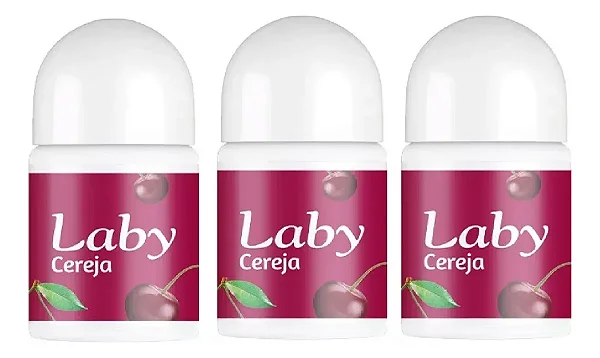 Laby Protetor Solar Labial Cereja Fps15 Push Pull 3un 3,2gr