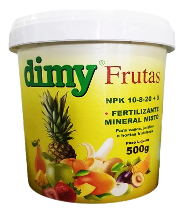 Fertilizante Frutas 500gr Npk 10-08-20 + 9 Dimy