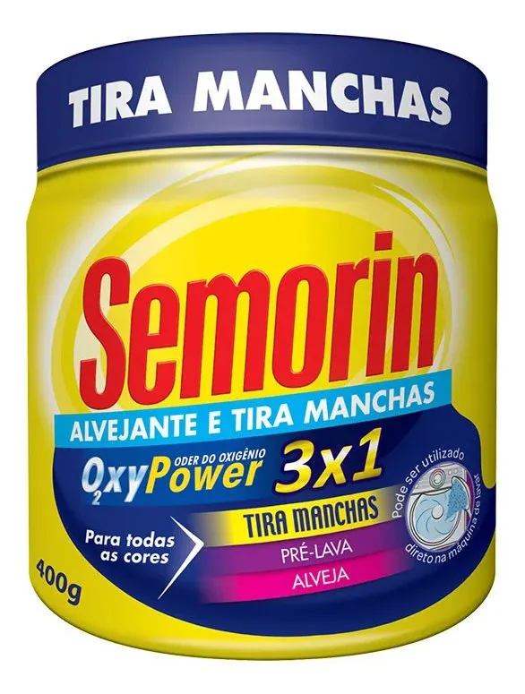 Tira Manchas e Alvejante com O2xy Power Semorin 400g