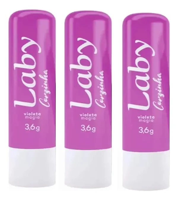 Kit Laby Corzinha Violeta Fps15 Hidrante Labial 3un 3,6gr