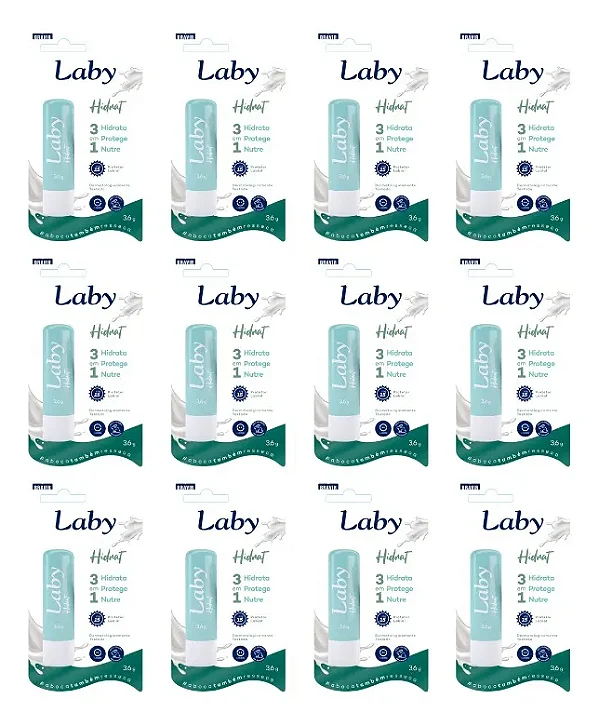 12 Laby Protetor Labial Fps15 Hidrat Stick 3,6g