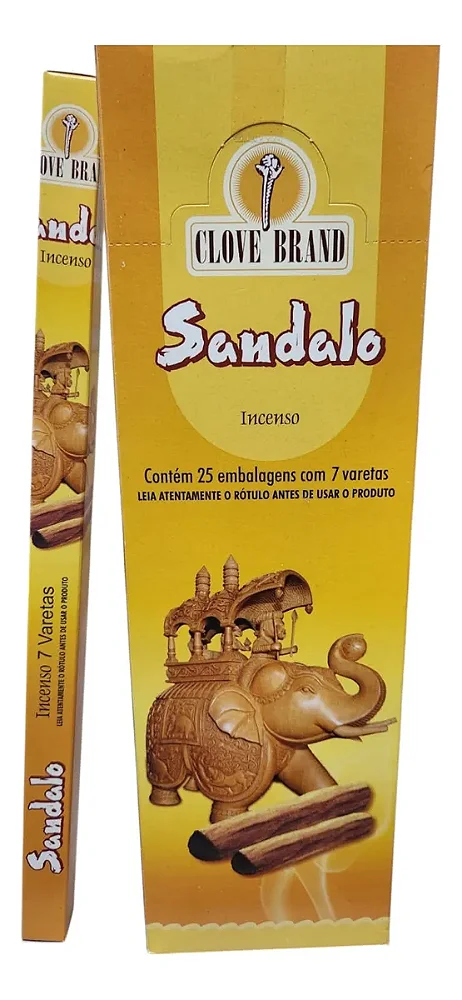 Incenso Sandalo Made In Índia Cx Com 175 Varetas 1un