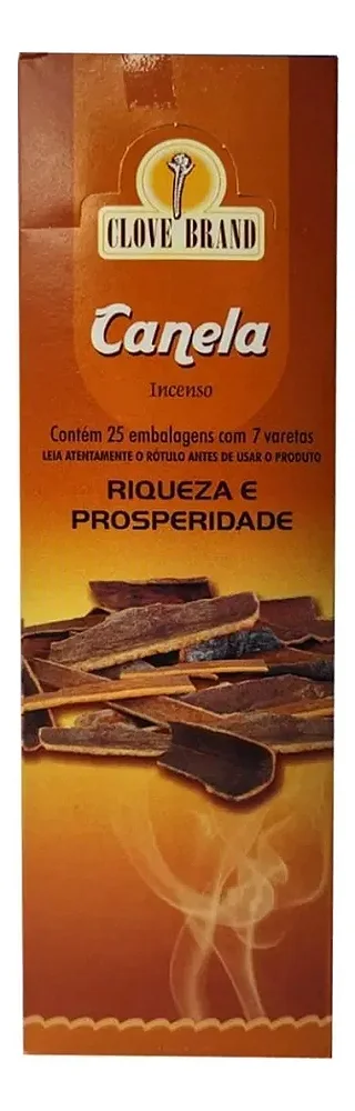 Incenso Canela 25 Caixinhas 175 Varetas Clove Brand Atacado