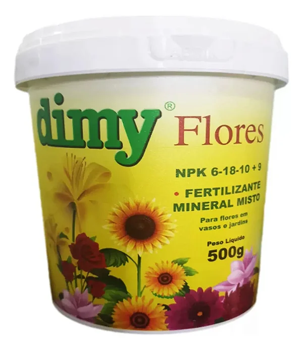 Fertilizante Flores Dimy Npk 06-18-10+9 Pote 500g