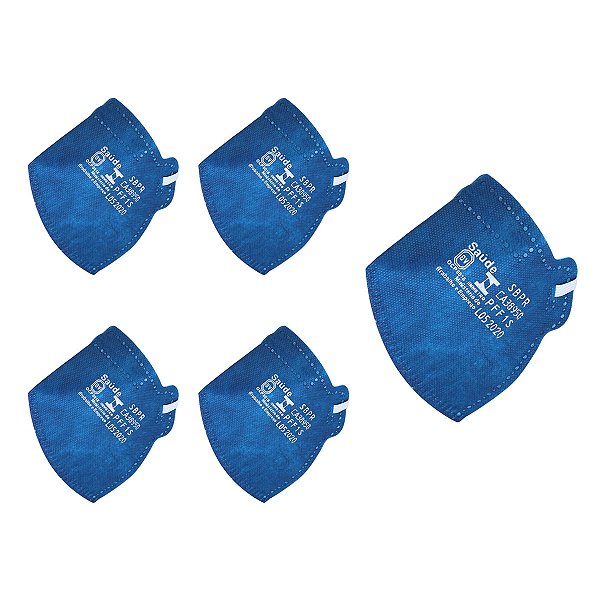 Kit Com 5 Máscaras Descartáveis Sem Válvula Pff1s Air Safety