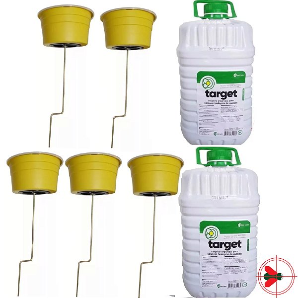 5 Armadilhas Para Mosca 2 Refis Atrativos 5 Litros Target