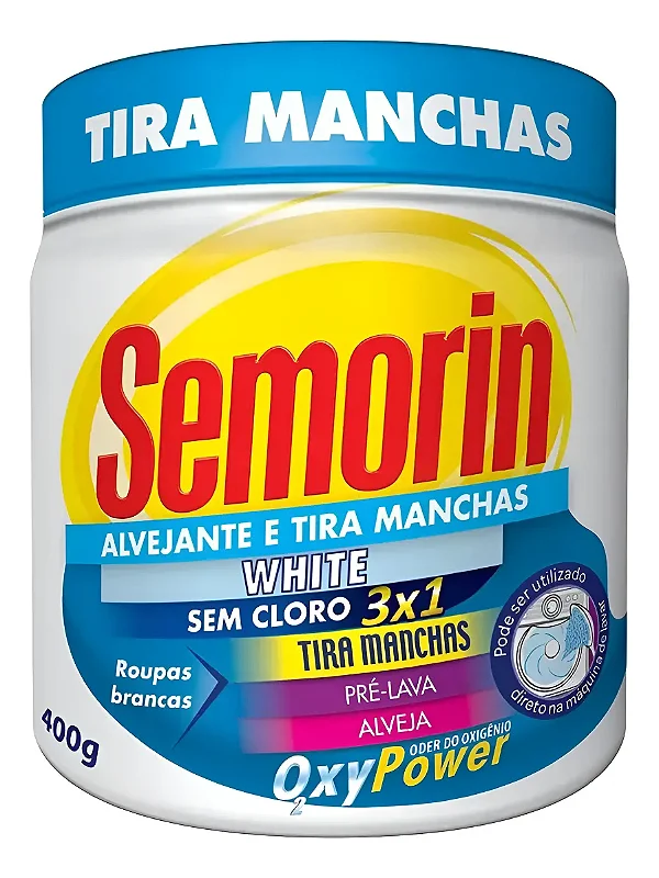 Semorin Tira Manchas Pó Roupas Coloridas Oxy White 1un 400g