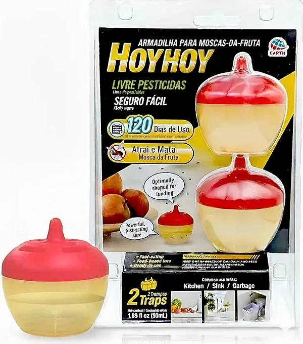 2 Armadilhas De Mosca Da Fruta Com Atrativo Para Cozinha