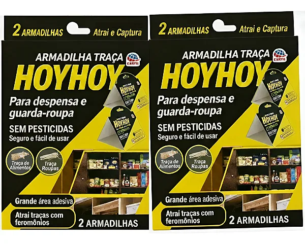 Kit 4 Armadilhas Adesiva Anti Traça De Alimentos E Roupas