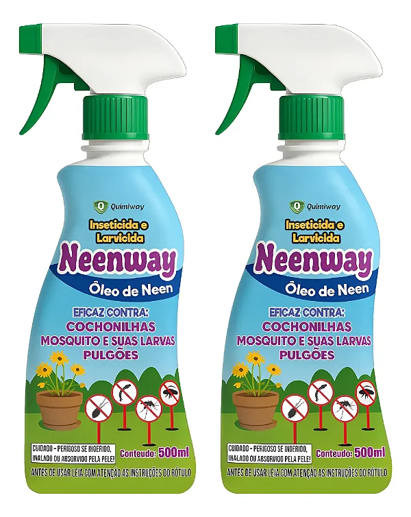 Oleo Neem Neenway Anti Insetos Jardim 500ml Pronto Uso 2un