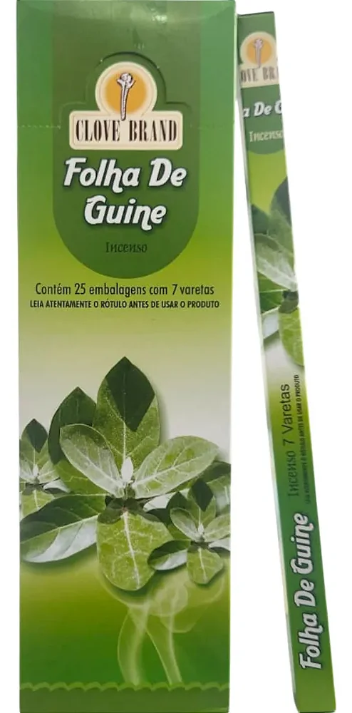 Incenso Folha De Guiné Made In Índia Caixa C/ 175 Varetas 1u