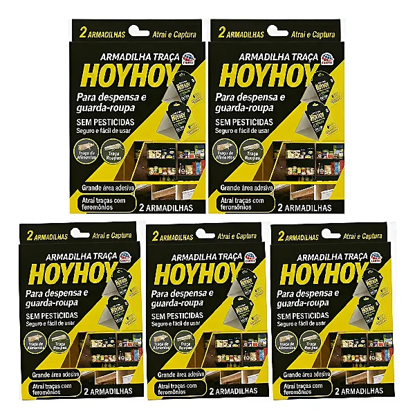 Kit 10 Armadilhas Adesiva Anti Traça De Alimentos E Roupas HOY HOY