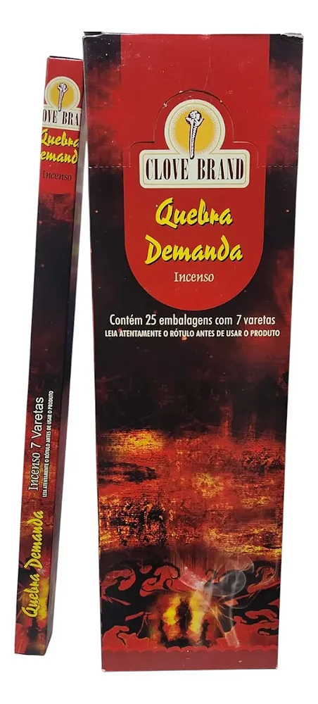 Incenso Varetas Quebra Demanda Clove Brand Caixa 175 Unidades1 Caixa De Incenso Quebra Demanda Com 25 Caixinhas Pequenas