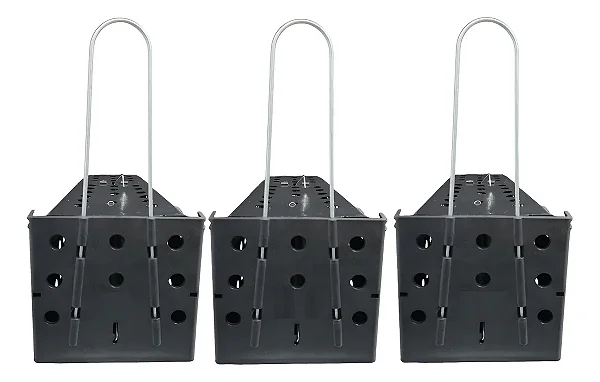 Kit Com 3 Ratoeira Gaiola E Armadilha Para Ratos Tac