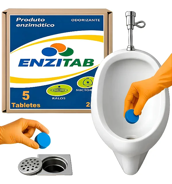 Enzitab P/ Caixa Acoplada, Vaso, Mictório E Ralo 5 Tabl 250g