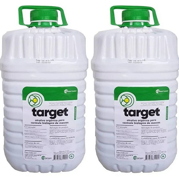 2 Atrativos Líquido Target Biológico Armadilha Mosca 5 Litros