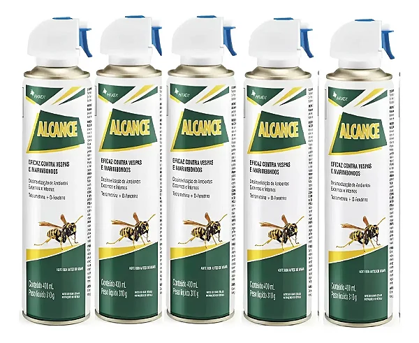 Kit 5 Alcance Contra Vespas E Marimbondos 400ml Labgard