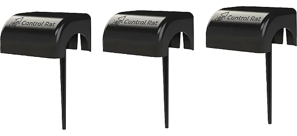 Kit 3 Porta Iscas Estacas Para Controle De Ratos Ratazana No Jardim