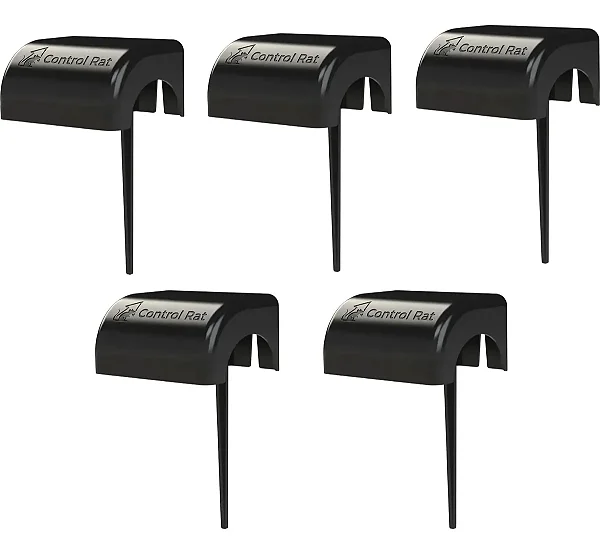Kit 5 Porta Iscas Estacas Para Controle De Ratos Ratazana No Jardim