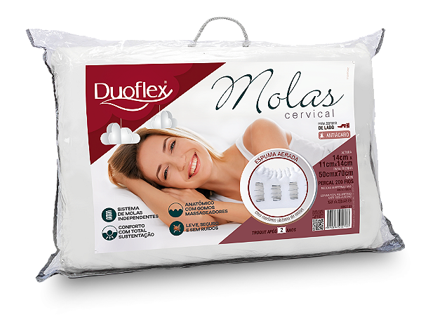 Travesseiro Cervical com Molas Duoflex