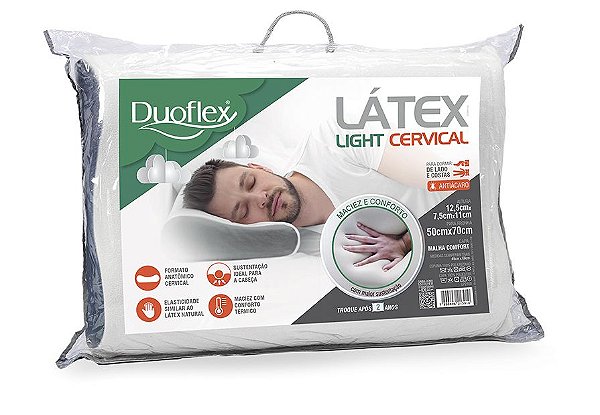 Travesseiro Natural Látex Cervical Doflex