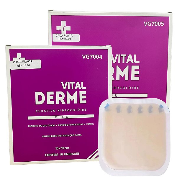 VITAL DERME - CURATIVO HIDROCOLÓIDE PLUS (UNIDADE)