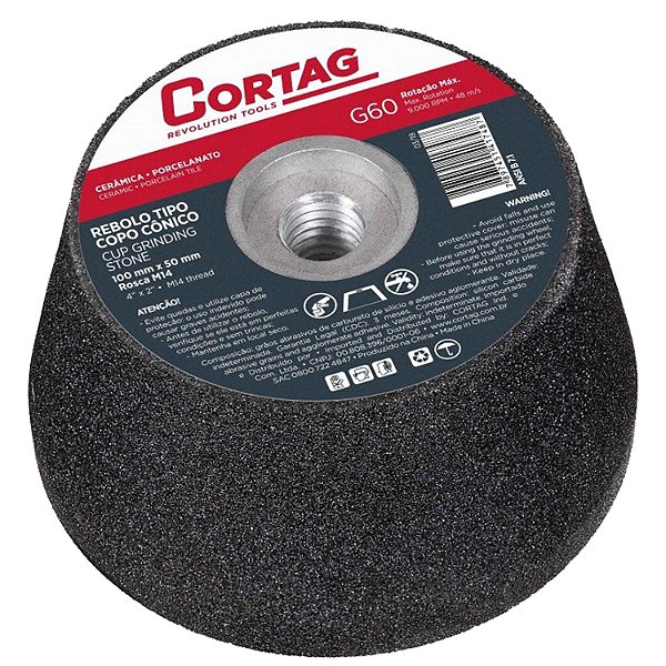 REBOLO COPO CÔNICO PARA DESBASTE CORTAG