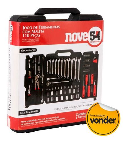 Caixa De Ferramenta Completa 954/vonder 110 Pçs Profissional