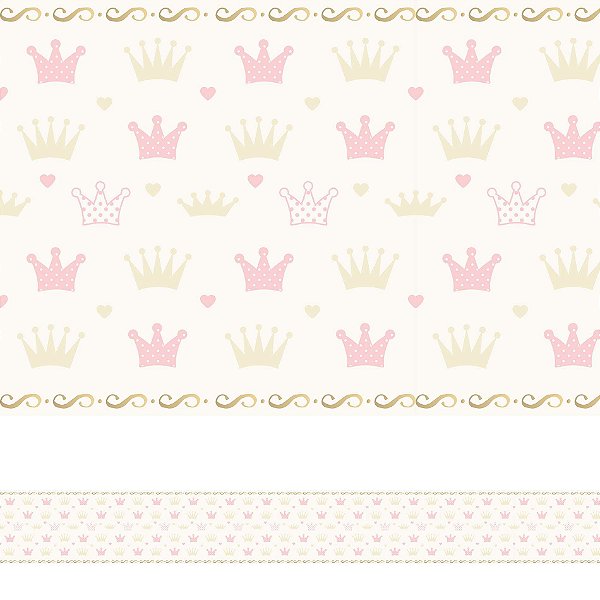 Faixa de Parede Coroa para Quarto de Bebê Rolo de 5 metros por 15 centímetros