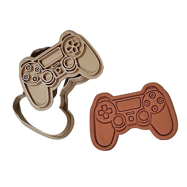 Carimbo Marcador e Cortador formato Controle de Video Game p/ biscoitos artesanato em massas frias