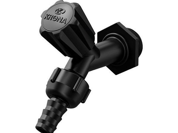 Torneira Plástica para Jardim 1/2 - 3/4 Preta Krona