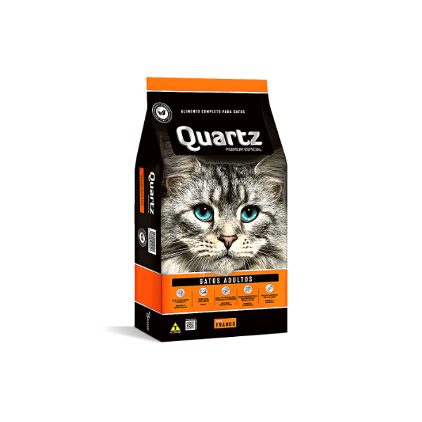 Ração Quartz para Gatos Adulto Sem Corantes 15Kg- Sabor Frango