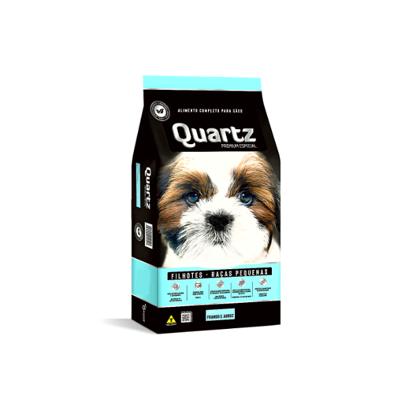 Ração Quartz Cães Filhotes de Raças Pequenas, 10,1kg - Sabor Frango e Arroz