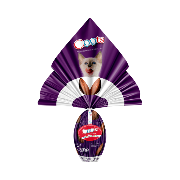 Ovo de Páscoa Caats para gatos, 200g - Sabor Carne