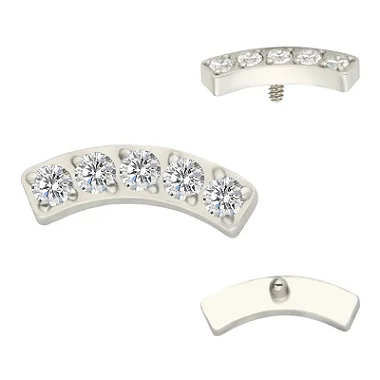 Labret Barra Curva Zirconias