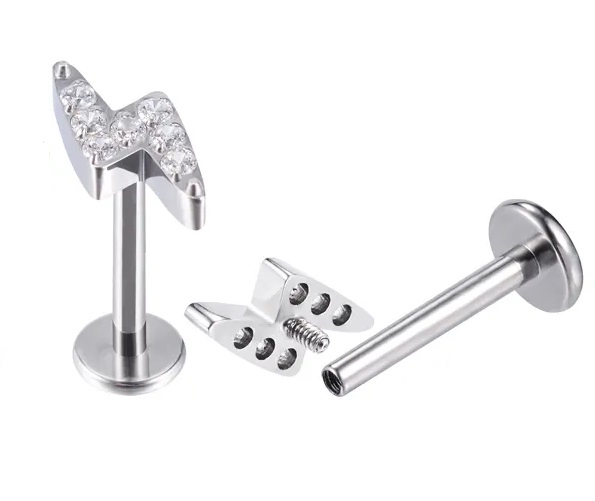 Labret Raio Cravejado
