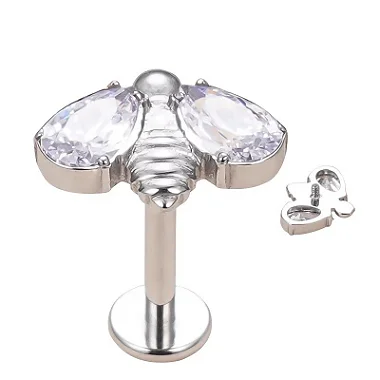 Labret Abelha Zircônia
