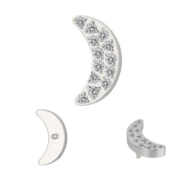 Labret Lua Zircônias Cravejadas
