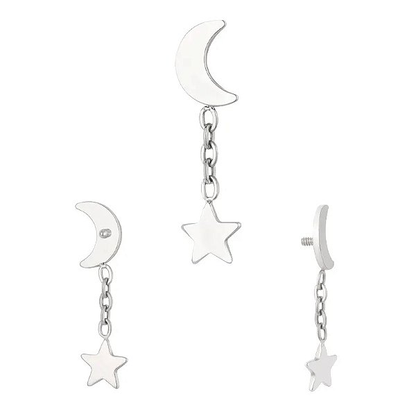 Labret Lua com Pingente Estrela