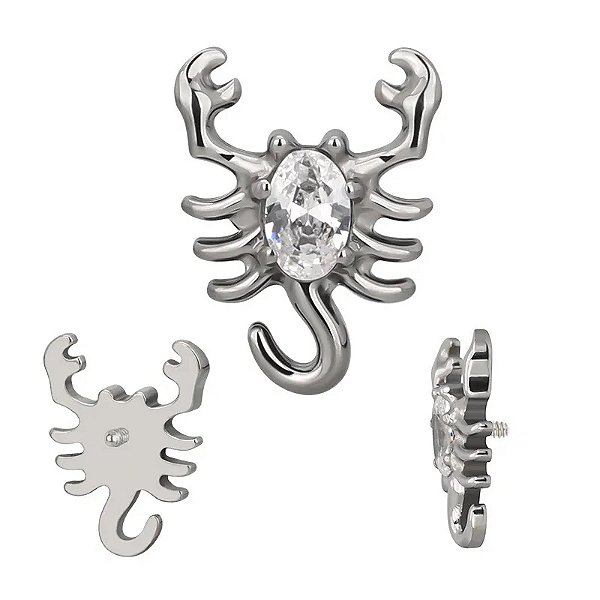 Labret Escorpião com Zircônia