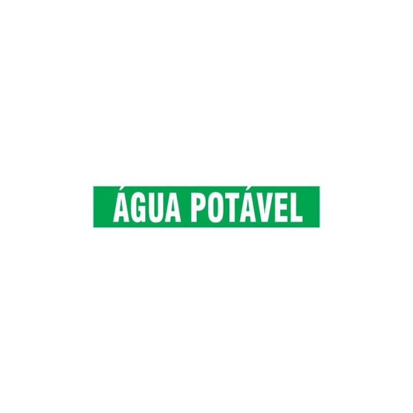 ETIQUETA VINIL IDENT TUBULACAO AGUA POTAVEL 305X57MM COR VERDE REF.C0403 - BRADY