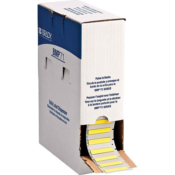 ETIQUETA PERMASLEEVE AMARELO BMP71/M710 1.765"X0.335" (44,83MM X 8.5MM) R.BM-187-175-342-YL - BRADY