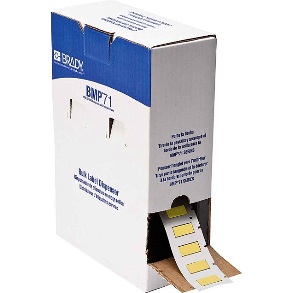 ETIQUETA PERMASLEEVE AMARELO BMP71/M710 1.015" X 0.439"(25,78MM X 11,15MM) R.BM-250-1-342-YL - BRADY